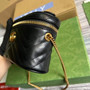 Gucci ‎�?99515 GG Marmont mini top handle bag Black leather