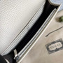 Gucci ‎497985 GG Marmont mini chain bag Beige leather - 8"W x 5"H x 1.5"D / Beige - View 8