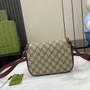 Gucci Horsebit 1955 Soft mini shoulder bag 815205 in wine red gg