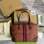 Gucci �?31685 Ophidia GG medium tote Red Supreme canvas