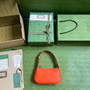 Gucci 739076 Aphrodite mini shoulder bag in orange leather - Default Title - View 9