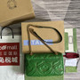 Gucci GG Marmont Small Shoulder Bag 443497 Leather Green - Default Title - View 3