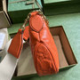 Gucci ‎739709 GG Matelassé small shoulder bag in orange leather - Default Title - View 4
