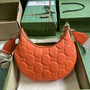 Gucci ‎739709 GG Matelassé small shoulder bag in orange leather - Default Title - View 2