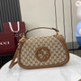 Gucci Blondie medium top handle bag 815716 in beige GG canvas