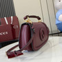Gucci Blondie small top handle bag in wine red leather 815714