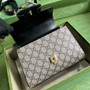 Gucci �?03848 Horsebit 1955 top handle bag Black gg leather