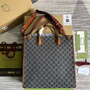 Gucci ‎674155 Medium tote with Interlocking G Blue GG Supreme canvas - Default Title - View 3