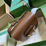 Gucci Horsebit 1955 mini rounded bag 760191 in brown leather