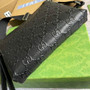 Gucci 696009 GG embossed medium messenger bag black
