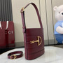 Gucci 73 mini bucket bag, 833665 in wine red leather
