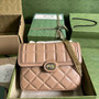 Gucci Deco small shoulder bag in Rose Beige leather �?40834