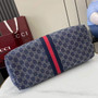 Gucci Giglio large tote bag 853971 blue and white GG denim