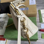 Gucci ‎�?02229 GG Matelassé leather small bag beige