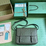 Gucci Jumbo GG medium messenger bag 760234 in green leather - Default Title - View 2
