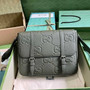 Gucci Jumbo GG medium messenger bag 760234 in green leather - Default Title - View 1