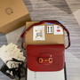 Gucci 602204 Horsebit 1955 shoulder bag Red leather