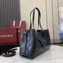 Gucci GG Emblem medium tote bag 815214 in Black GG leather