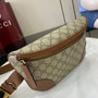 Gucci GG Emblem medium belt bag 821162 in beige fabric