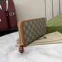Gucci GG Emblem zip around wallet, 821803 in brown fabric - Default Title - View 2