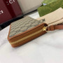 Gucci GG Emblem zip around wallet, 821803 in brown fabric - Default Title - View 5