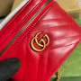 Gucci ‎‎699515 GG Marmont mini top handle bag Red leather - W16cm x H10.5cm x D5cm / Red - View 5