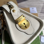 Gucci 715771 Mini canvas top handle bag White leather