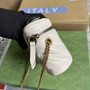 Gucci ‎‎699515 GG Marmont mini top handle bag white leather - W16cm x H10.5cm x D5cm / white - View 4