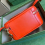 Gucci Blondie top handle bag in orange leather �?44434