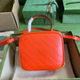 Gucci Blondie top handle bag in orange leather �?44434