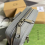 Gucci �?00431 GG embossed sling backpack Grey