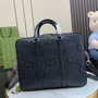 Gucci Jumbo GG briefcase 792264 in black GG canvas - Default Title - View 1