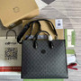 Gucci 674148 Medium tote with Interlocking G Black leather
