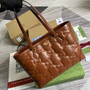 Gucci �?31685 GG Matelassé leather medium tote Light brown leather
