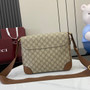 Gucci GG Emblem medium crossbody bag, �?21154  in brown fabric