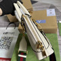 adidas x Gucci 677212 Horsebit 1955 mini bag white and Black leather