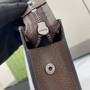 Gucci GG pouch with grey trim, 768255 brown GG Supreme canvas - Default Title - View 8
