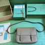 Gucci Jumbo GG medium messenger bag 760234 in beige leather