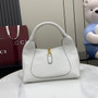 Gucci Softbit medium top handle bag, 837467 in white leather