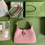 Gucci 726274 Aphrodite medium shoulder bag pink soft leather - Default Title - View 5