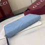 Gucci GG Marmont Leather Zip Wallet - Blue 837758