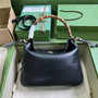 Gucci 746124 Diana medium shoulder bag in black leather - Default Title - View 1