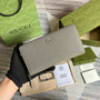 Gucci ‎�?56117 GG Marmont zip around wallet Gray leather