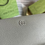Gucci ‎�?56117 GG Marmont zip around wallet Gray leather