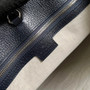 Gucci �?74155 Medium tote with Interlocking G Beige and blue GG Supreme canvas
