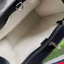 Gucci �?74155 Medium tote with Interlocking G Beige and blue GG Supreme canvas