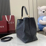 Gucci GG Emblem medium bucket bag �?15103 in black leather