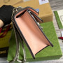 Gucci 499623 Dionysus GG small shoulder bag pink leather
