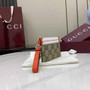 Gucci GG Emblem card case with strap 819121 beige and orange fabric - Default Title - View 2