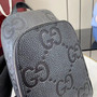 Gucci Jumbo GG crossbody bag ‎766937 in gray leather - Default Title - View 5